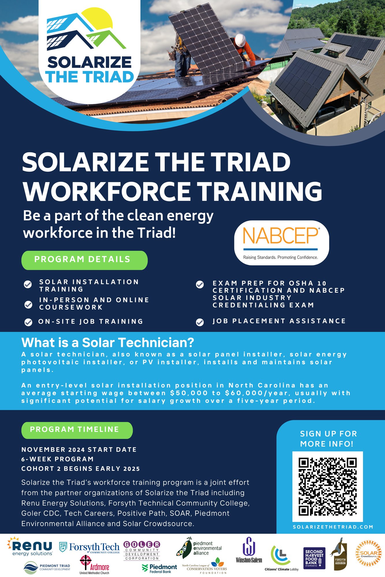 Poster Workforce Training Solarize the Triad-1